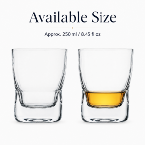 250ml Heavy Base Whiskey Glass – Modern Tumbler for Wholesale - view 3