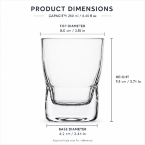 250ml Heavy Base Whiskey Glass – Modern Tumbler for Wholesale - view 4
