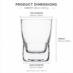 250ml Heavy Base Whiskey Glass – Modern Tumbler for Wholesale - view 4