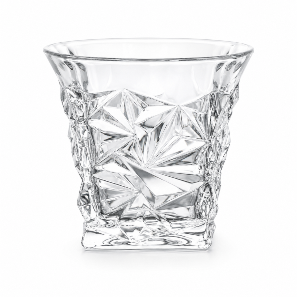 270ml Iceberg Faceted Whiskey Glass – Sculpted Rocks Tumbler for Wholesale - view 1