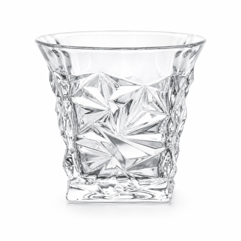 270ml Iceberg Faceted Whiskey Glass – Sculpted Rocks Tumbler for Wholesale - view 1