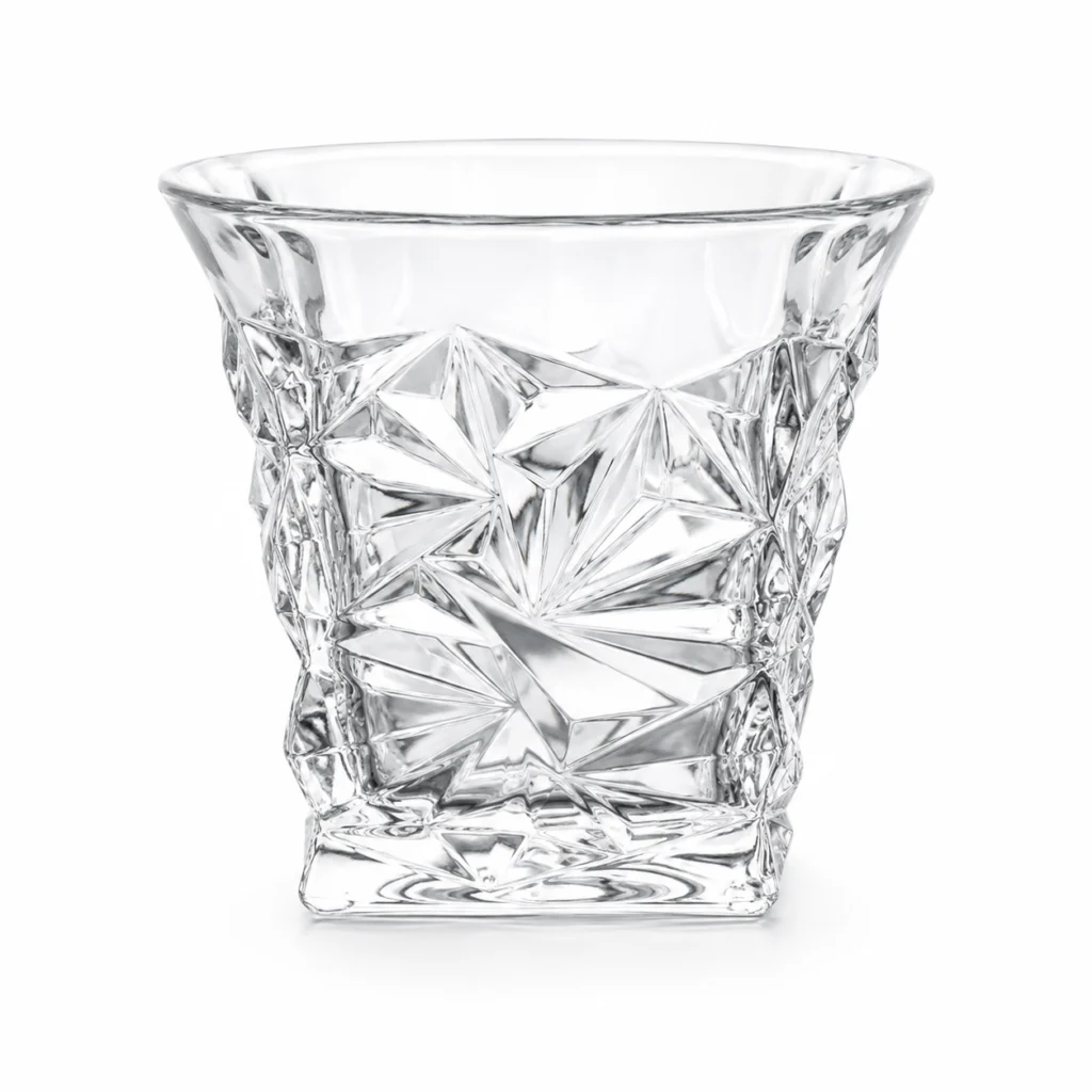 270ml Iceberg Faceted Whiskey Glass – Sculpted Rocks Tumbler for Wholesale - view 1