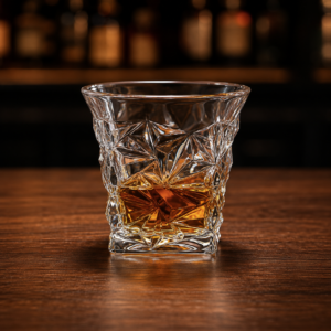 270ml Iceberg Faceted Whiskey Glass – Sculpted Rocks Tumbler for Wholesale - view 2