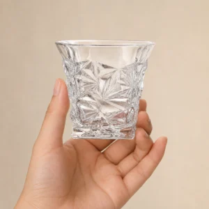 270ml Iceberg Faceted Whiskey Glass – Sculpted Rocks Tumbler for Wholesale - view 5