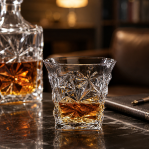 270ml Iceberg Faceted Whiskey Glass – Sculpted Rocks Tumbler for Wholesale - view 6