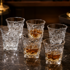 270ml Iceberg Faceted Whiskey Glass – Sculpted Rocks Tumbler for Wholesale - view 7