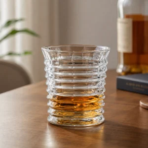 250ml Ripple Whiskey Glass – Layered Textured Tumbler for Wholesale - view 6