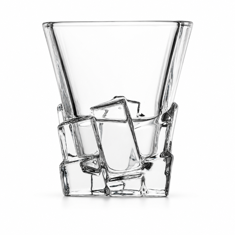320ml Sculpted Ice Whiskey Glass – Geometric Heavy Base Tumbler for Wholesale - view 1