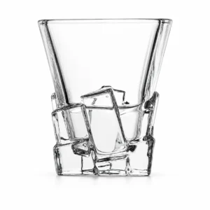 320ml Sculpted Ice Whiskey Glass – Geometric Heavy Base Tumbler for Wholesale - view 1