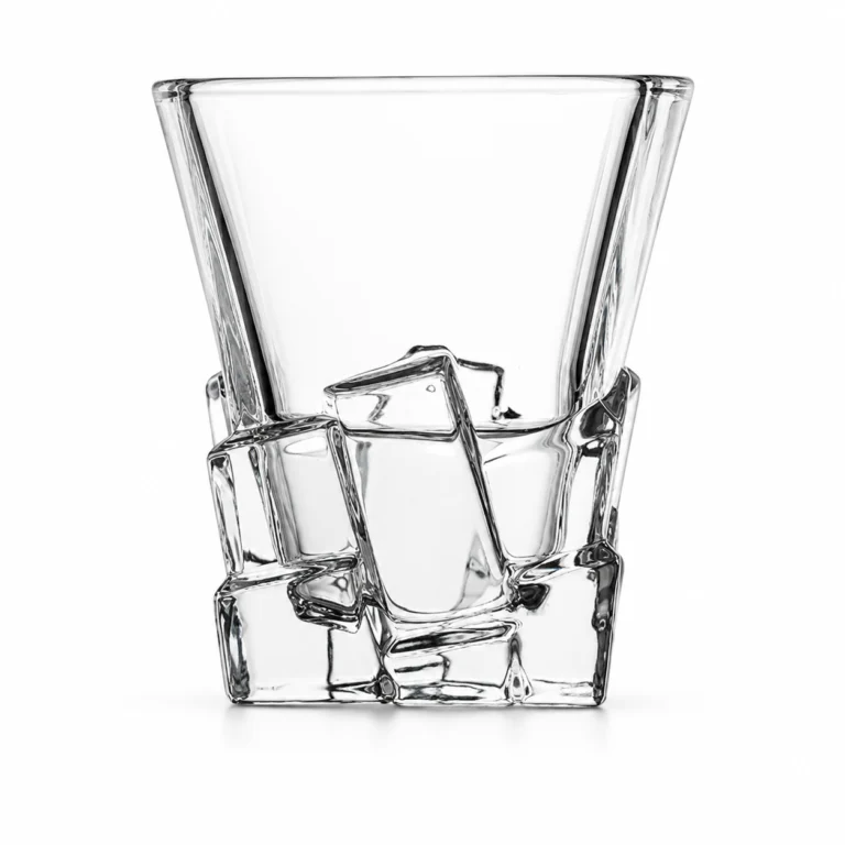 320ml Sculpted Ice Whiskey Glass – Geometric Heavy Base Tumbler for Wholesale - view 1