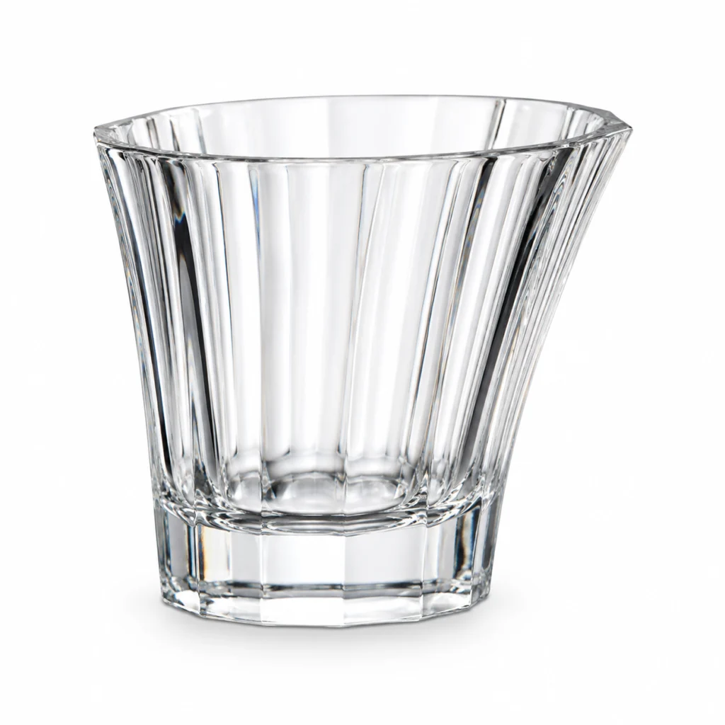 260ml Slanted Rim Whiskey Glass – Fluted Heavy Base Tumbler for Wholesale - view 1