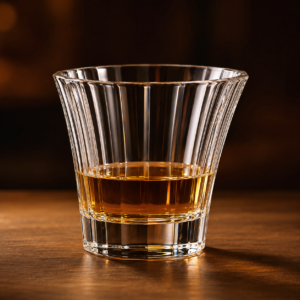 260ml Slanted Rim Whiskey Glass – Fluted Heavy Base Tumbler for Wholesale - view 2