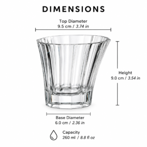 260ml Slanted Rim Whiskey Glass – Fluted Heavy Base Tumbler for Wholesale - view 4