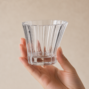 260ml Slanted Rim Whiskey Glass – Fluted Heavy Base Tumbler for Wholesale - view 5