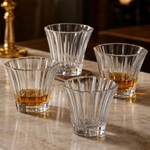 260ml Slanted Rim Whiskey Glass – Fluted Heavy Base Tumbler for Wholesale - view 7
