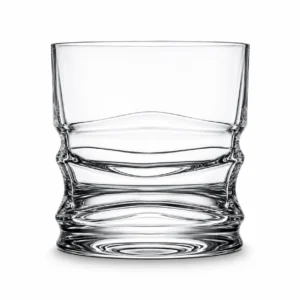 270ml Sculpted Wave Whiskey Glass – Heavy Base Rocks Tumbler for Wholesale - view 1