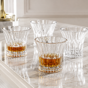 290ml Flared Crystal Whiskey Glass – Decorative Heavy Base Tumbler for Wholesale - view 7