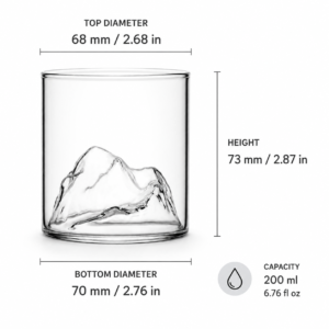 200ml Mountain Whiskey Glass – Sculpted Peak Tumbler for Wholesale - view 4