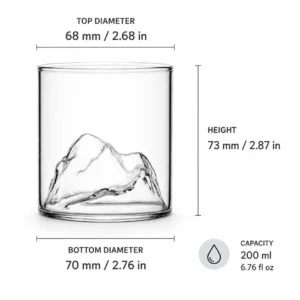 200ml Mountain Whiskey Glass – Sculpted Peak Tumbler for Wholesale - view 4