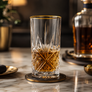 350ml Gold Rim Highball Glass – Cut Glass Tumbler for Wholesale - view 6