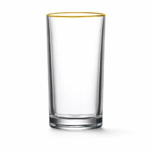 435ml Gold Rim Highball Glass – Clear Heavy Base Tumbler for Wholesale - view 1