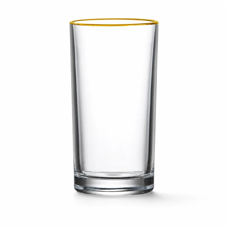 435ml Gold Rim Highball Glass – Clear Heavy Base Tumbler for Wholesale - view 1