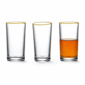 435ml Gold Rim Highball Glass – Clear Heavy Base Tumbler for Wholesale - view 3