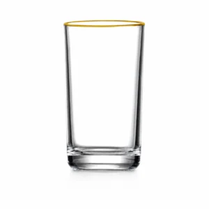 465ml Gold Rim Highball Glass – Clear Heavy Base Tumbler for Wholesale - view 1