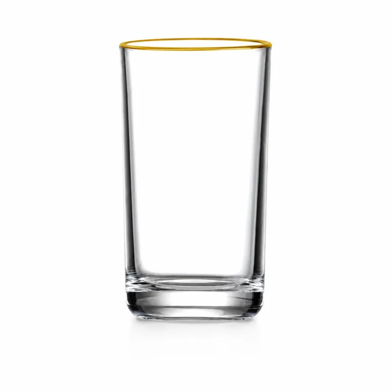 465ml Gold Rim Highball Glass – Clear Heavy Base Tumbler for Wholesale - view 1