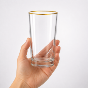 465ml Gold Rim Highball Glass – Clear Heavy Base Tumbler for Wholesale - view 5
