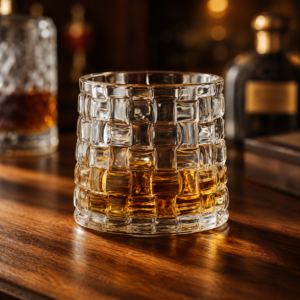 270ml Rotating Whiskey Glass – Textured Rocks Tumbler in Multiple Styles for Wholesale - view 2