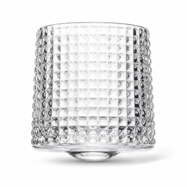270ml Spinning Whiskey Glass – 6 Textured Rocking Tumbler Styles for Wholesale - view 1