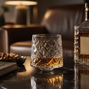 270ml Spinning Whiskey Glass – 6 Textured Rocking Tumbler Styles for Wholesale - view 6