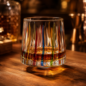 270ml Hand-Painted Spinning Whiskey Glass – 6 Colorful Rocking Tumbler Styles for Wholesale - view 2