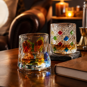 Custom Rotating Glass Tumblers 270ml – Hand-Painted Wholesale Drinkware - view 6