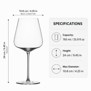 765ml Bordeaux Wine Glass – Wholesale Stemware | OEM / ODM Available - view 4