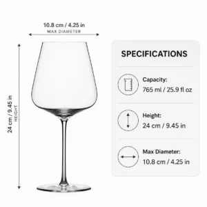765ml Bordeaux Wine Glass – Wholesale Stemware | OEM / ODM Available - view 4