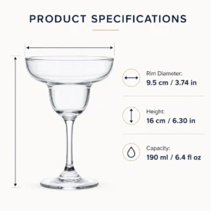 190ml Margarita Cocktail Glass – Wholesale Barware | OEM / ODM Available - view 3