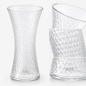 25cm Geometric Textured Glass Vase – 5 Colors - view 5