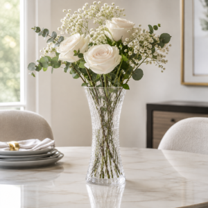 25cm Geometric Textured Glass Vase – 5 Colors - view 7