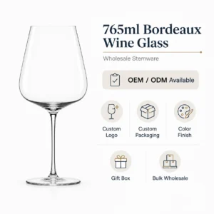 765ml Bordeaux Wine Glass – Wholesale Stemware | OEM / ODM Available - view 8