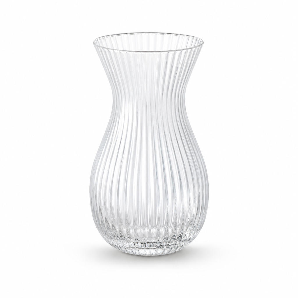 Wholesale Ribbed Glass Vase – Elegant Fluted Flower Vase OEM/ODM - view 1