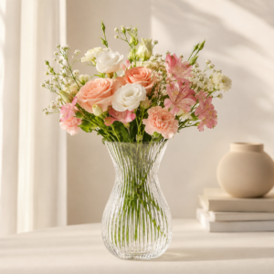 Wholesale Ribbed Glass Vase – Elegant Fluted Flower Vase OEM/ODM - view 2
