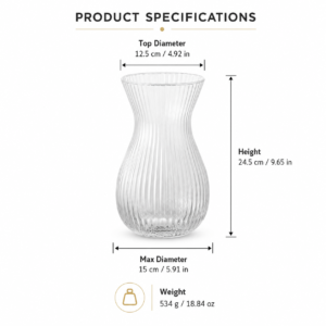 Wholesale Ribbed Glass Vase – Elegant Fluted Flower Vase OEM/ODM - view 4