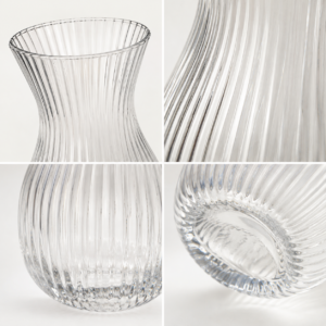 Wholesale Ribbed Glass Vase – Elegant Fluted Flower Vase OEM/ODM - view 5