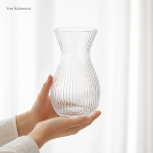 Wholesale Ribbed Glass Vase – Elegant Fluted Flower Vase OEM/ODM - view 6
