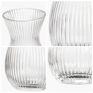 Wholesale Ribbed Glass Vase – 20cm Fluted Flower Vase OEM/ODM - view 5