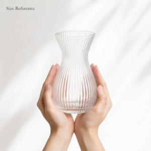 Wholesale Ribbed Glass Vase – 20cm Fluted Flower Vase OEM/ODM - view 6
