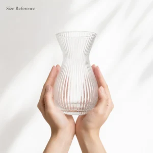 Wholesale Ribbed Glass Vase – 20cm Fluted Flower Vase OEM/ODM - view 6