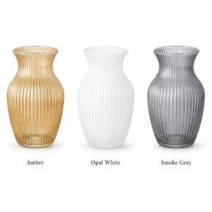 Wholesale Ribbed Glass Vase – 20.5cm Fluted Flower Vase OEM/ODM - view 3
